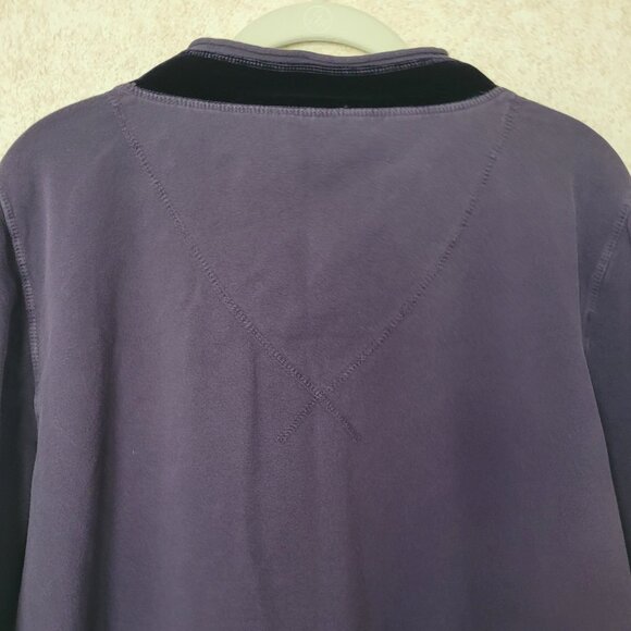 Purple Velvet Collared Shirt Territory Ahead Womens Size XL - Picture 5 of 13
